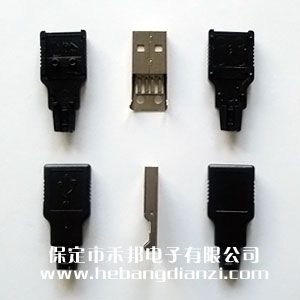 USB-A插�^ 黑色塑�と�件套